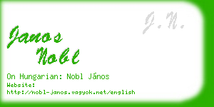 janos nobl business card