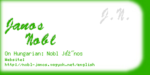 janos nobl business card